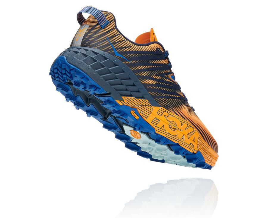 Tenis Trail Hoka One One Masculino Laranja/Pretas - Speedgoat 4 - 419-AQOCEL